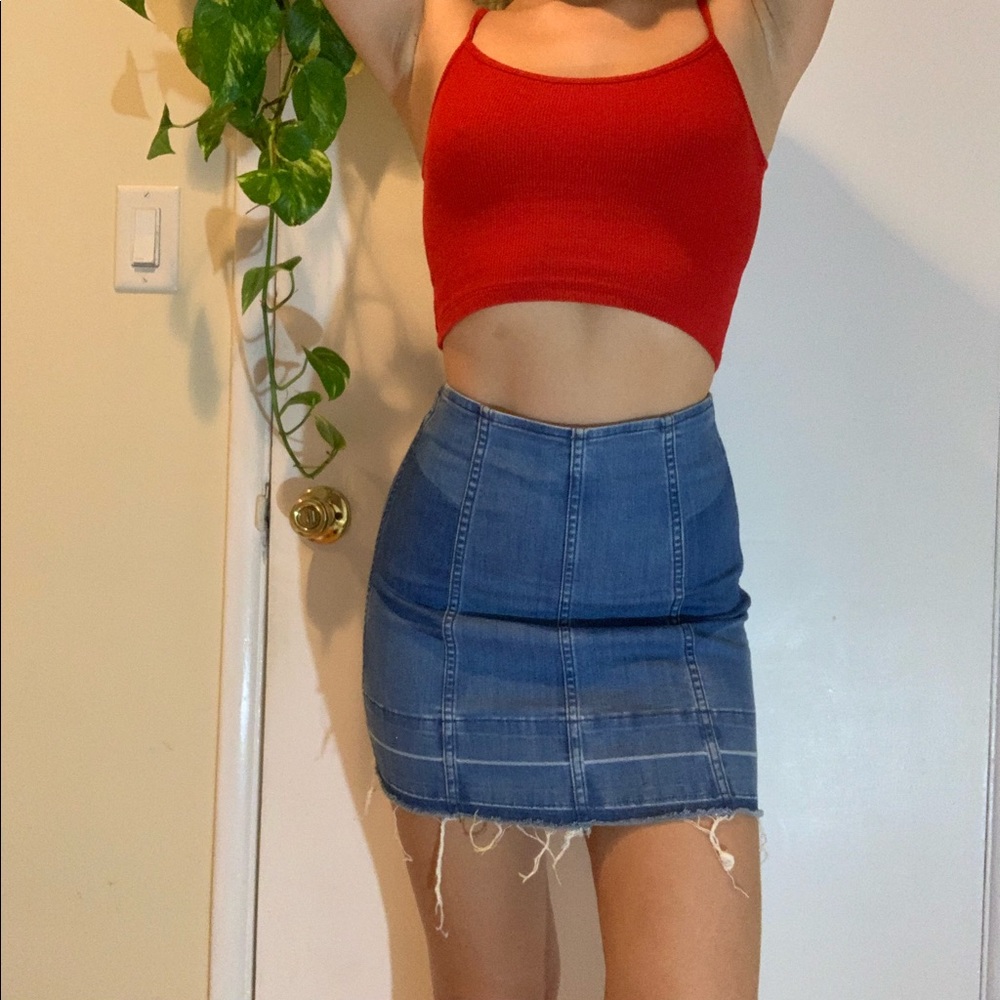 Vintage High Waisted Jeans Skirt